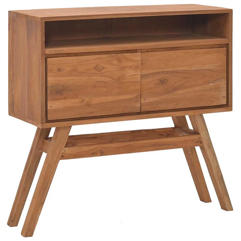 326135 vidaXL Console Table 80x30x80 cm Solid Teak Wood