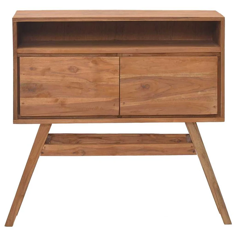 326135 vidaXL Console Table 80x30x80 cm Solid Teak Wood