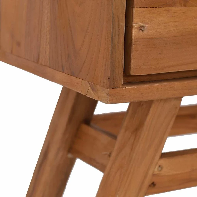 326135 vidaXL Console Table 80x30x80 cm Solid Teak Wood