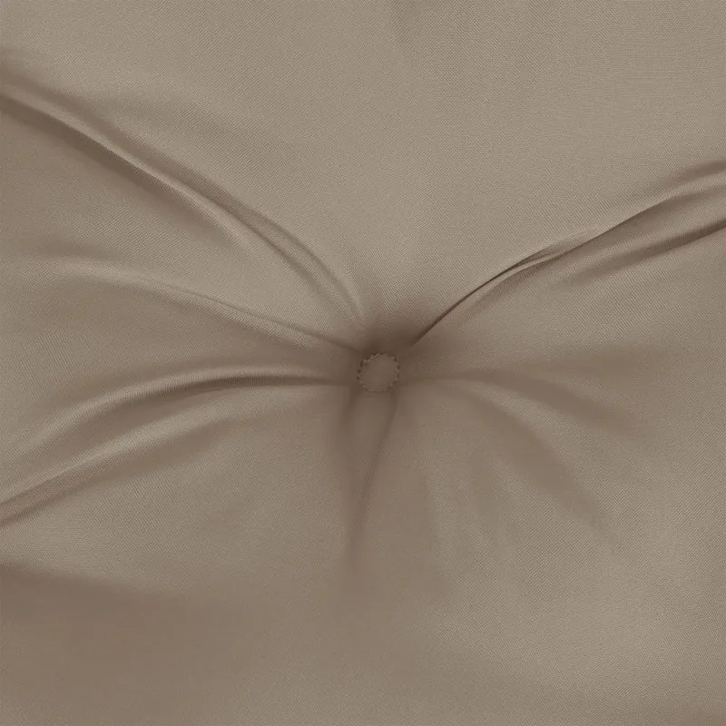 Round Cushion Taupe Ø 60 x11 cm Oxford Fabric
