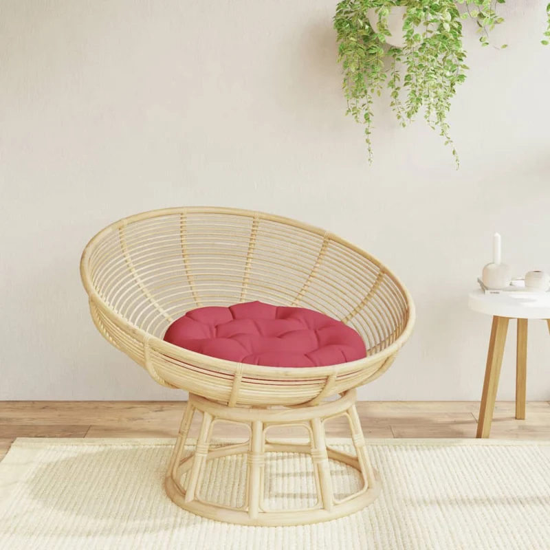Round Cushion Wine Red Ø 60 x11 cm Oxford Fabric