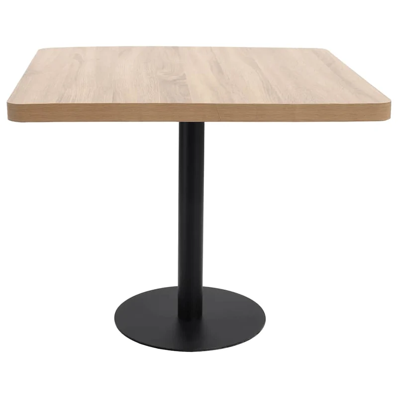 Bistro Table Light Brown 80X80 cm MDF