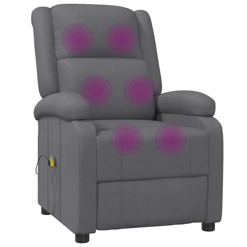 Massage Chair Grey Faux Leather