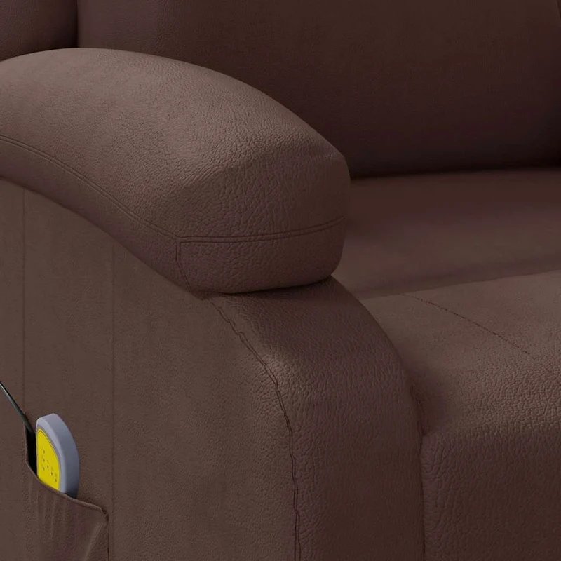 Massage Chair Brown Faux Leather