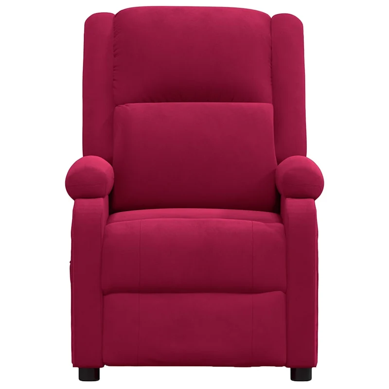 Massage Chair Wine Red Velvet