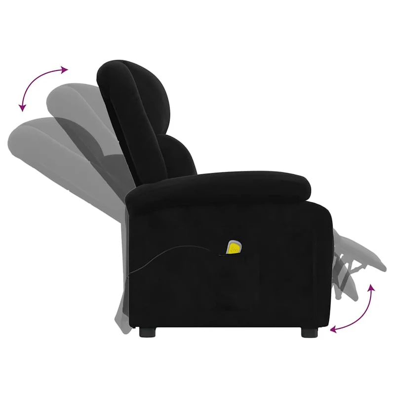 Massage Chair Black Velvet