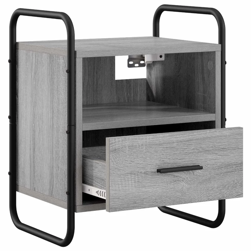 Hanging Bedside Cabinet 2 pcs Grey Sonoma 40 x 30 x 50 cm