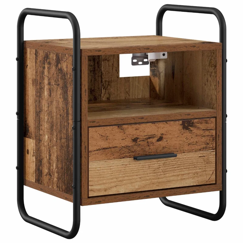 Hanging Bedside Cabinet Old Wood 40 x 30 x 50 cm