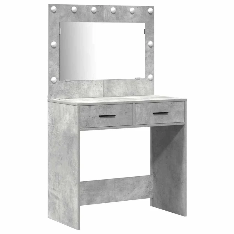 Dressing Table 3 pcs Concrete Grey 78.5 x 41 x 135 cm