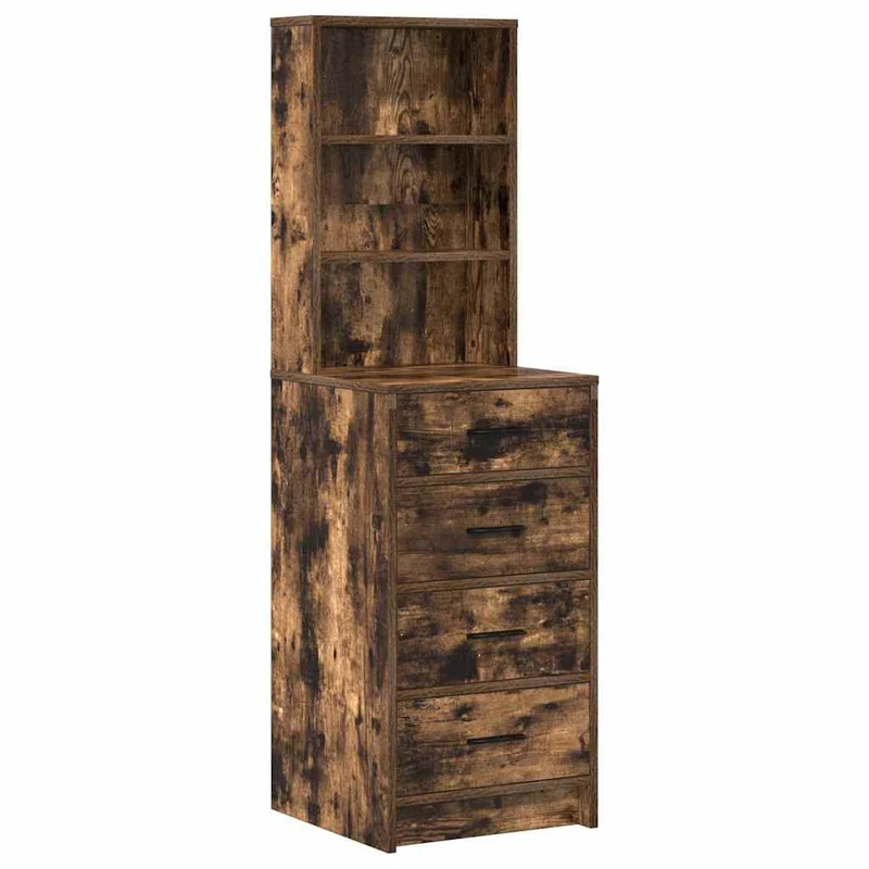 Dressing Table 3 pcs Smoked Oak 78.5 x 41 x 135 cm