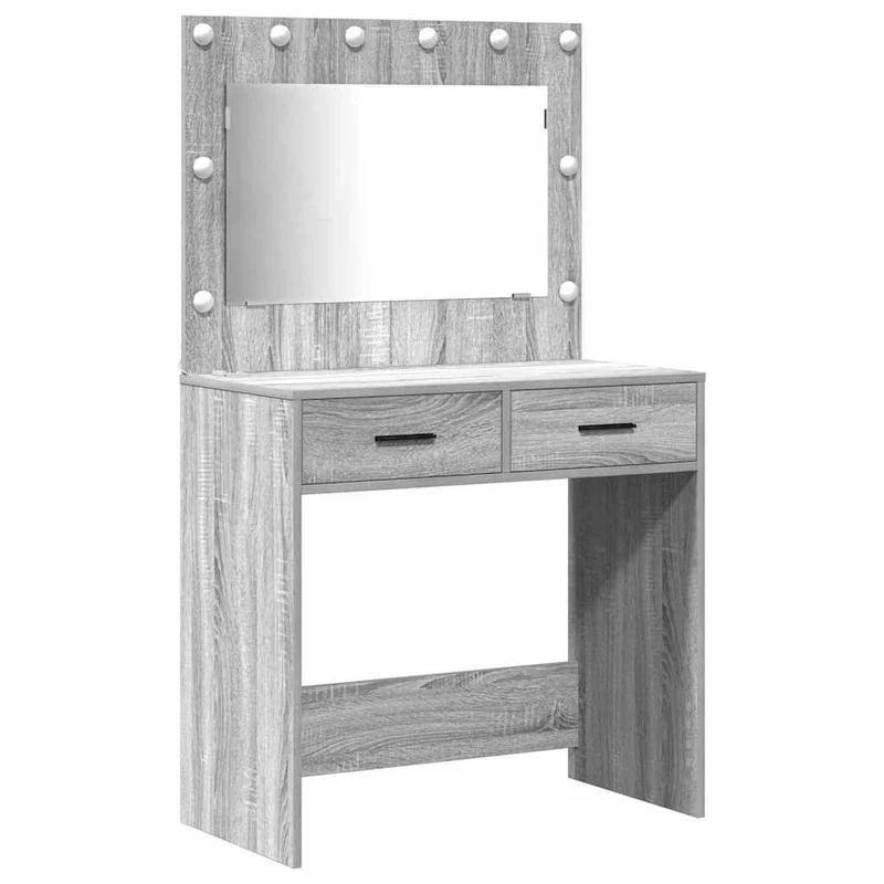 Dressing Table 3 pcs Grey Sonoma 78.5 x 41 x 135 cm
