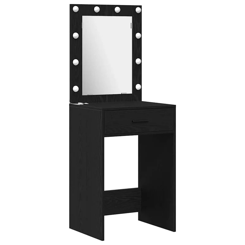 Dressing Table 3 pcs Black 40 x 41 x 135 cm Engineered Wood