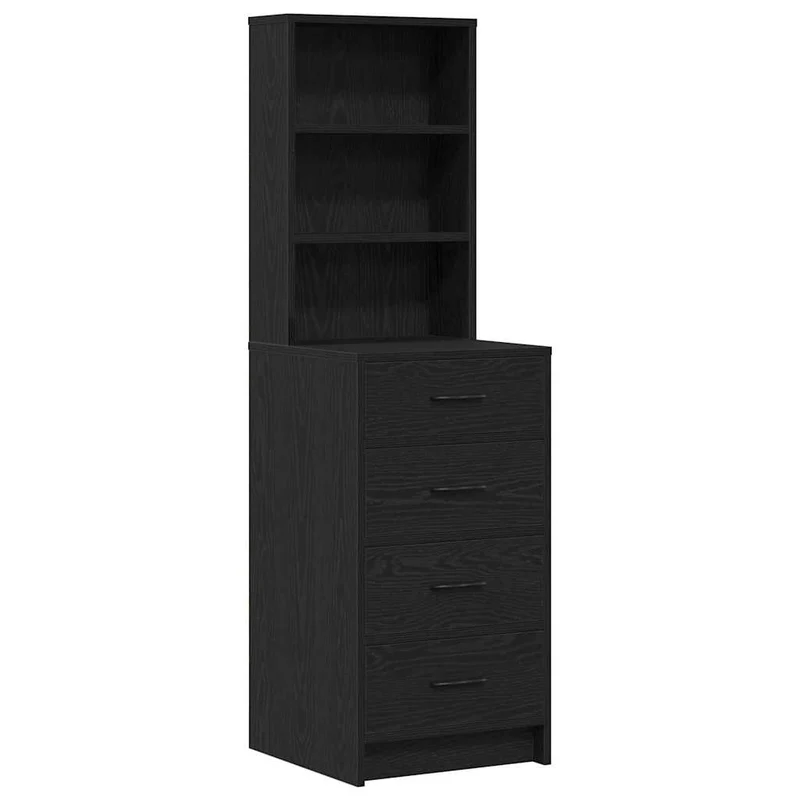 Dressing Table 3 pcs Black 40 x 41 x 135 cm Engineered Wood