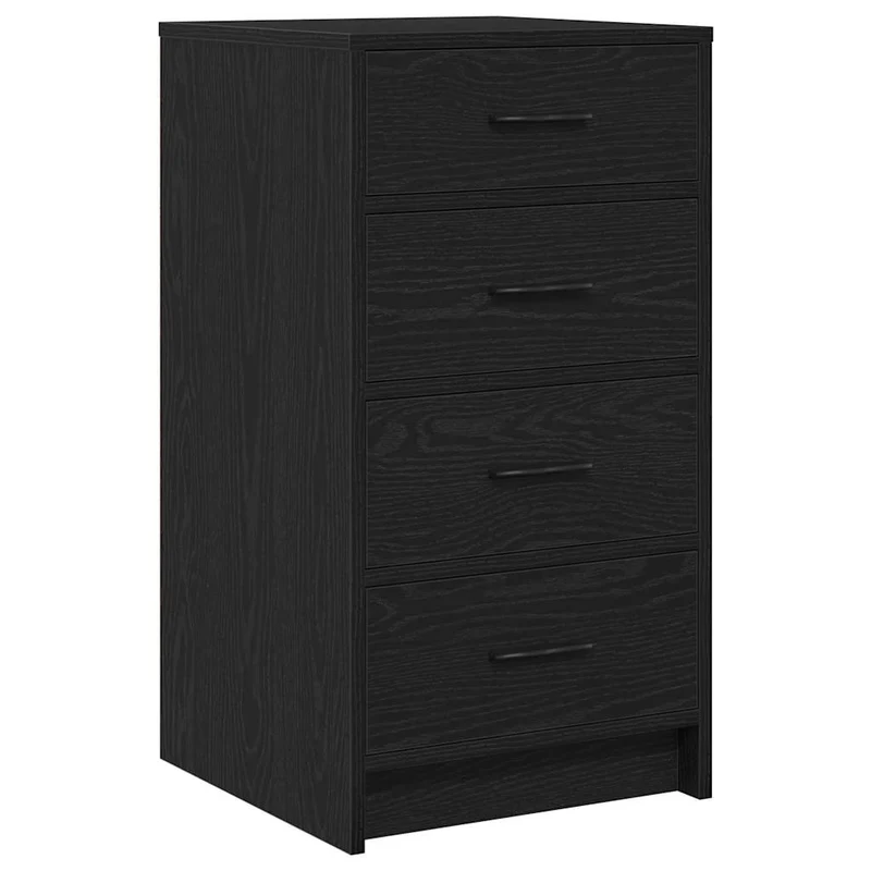 Dressing Table 3 pcs Black 40 x 41 x 135 cm Engineered Wood