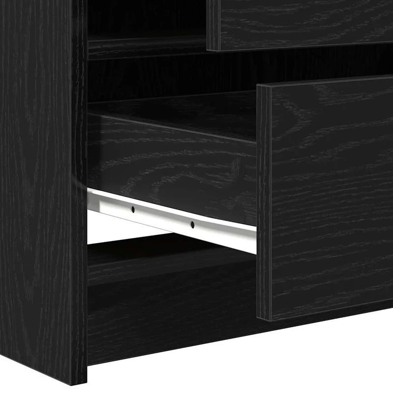 Dressing Table 3 pcs Black 40 x 41 x 135 cm Engineered Wood