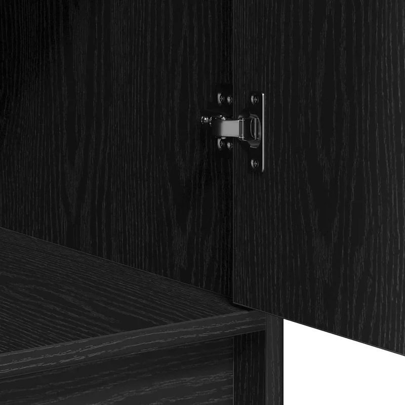 Dressing Table 3 pcs Black 78.5 x 41 x 135 cm Engineered Wood