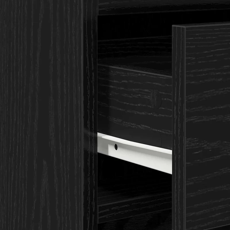Dressing Table 3 pcs Black 78.5 x 41 x 135 cm Engineered Wood