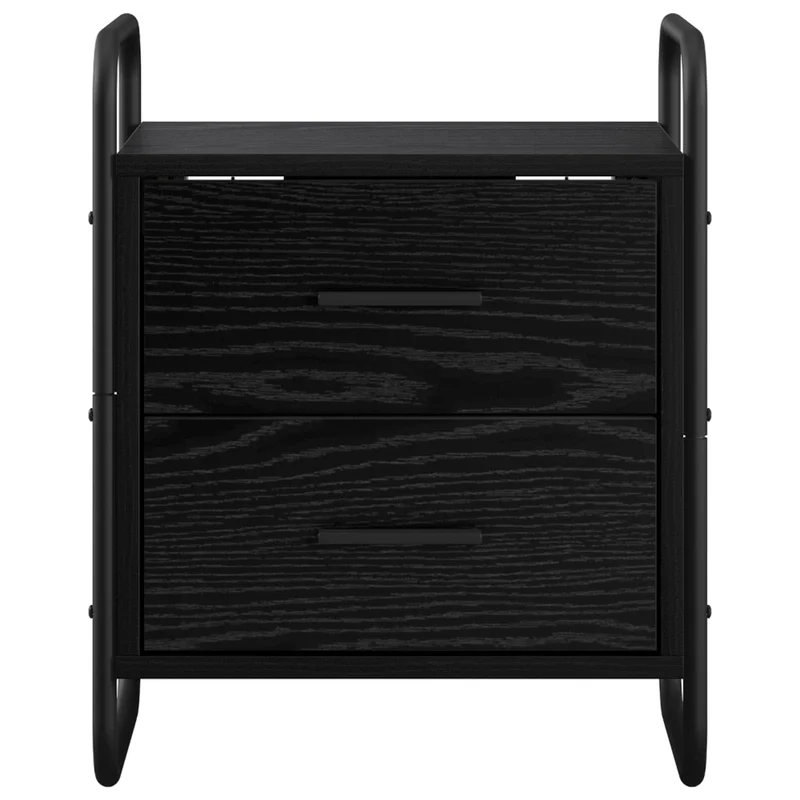 Hanging Bedside Cabinet Black Oak 40 x 30 x 50 cm