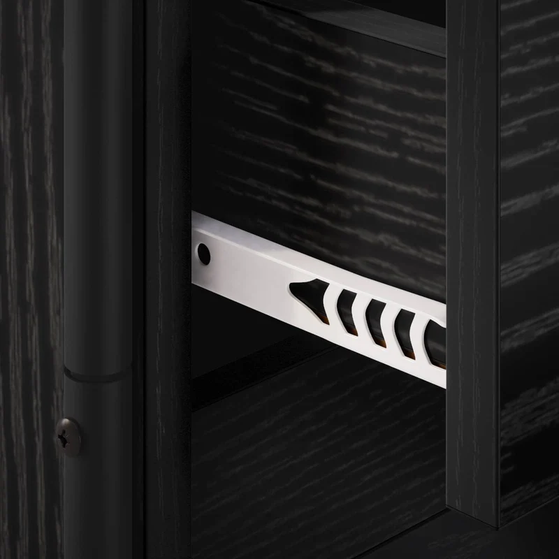 Hanging Bedside Cabinet Black Oak 40 x 30 x 50 cm