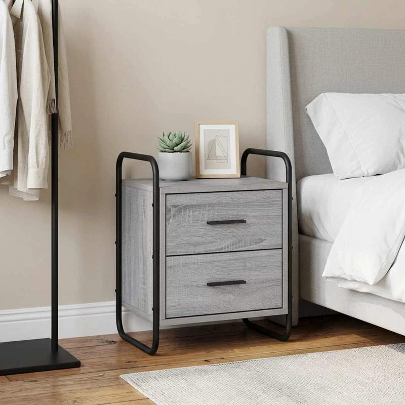 Hanging Bedside Cabinet Grey Sonoma 40 x 30 x 50 cm