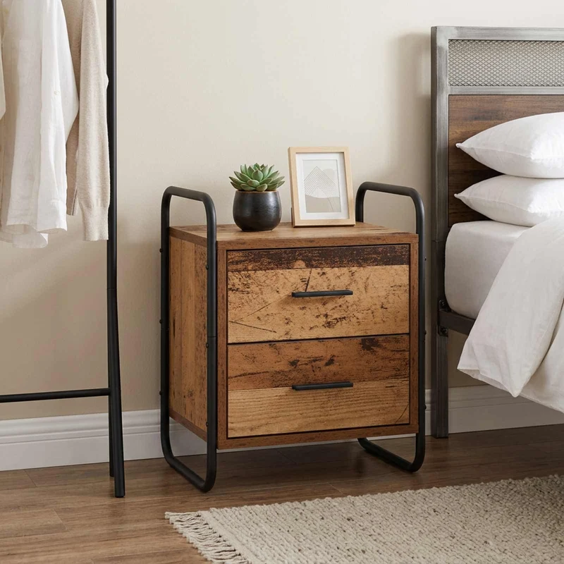 Hanging Bedside Cabinet Old Wood 40 x 30 x 50 cm