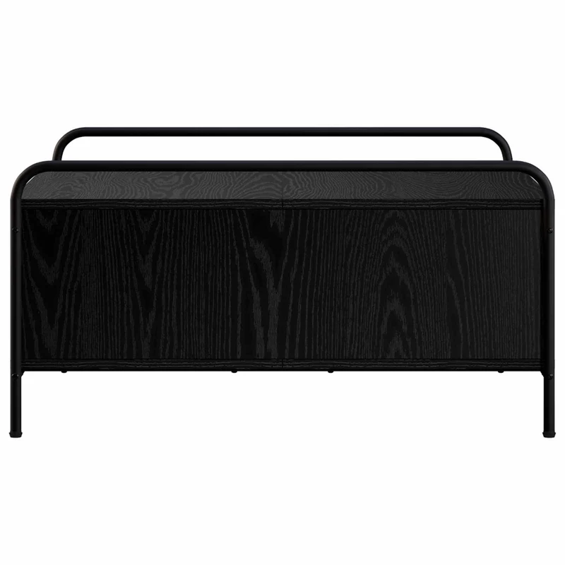 Coffee Table Black Oak 90 x 90 x 41 cm Engineered Wood