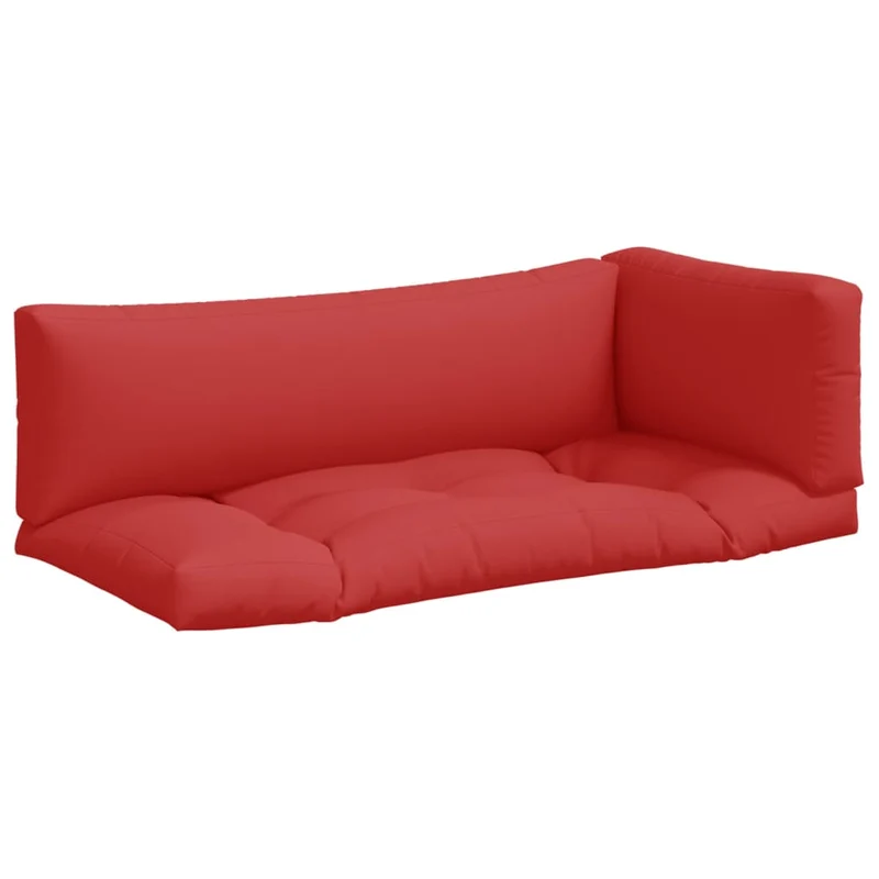 Pallet Cushions 3 pcs Red Fabric