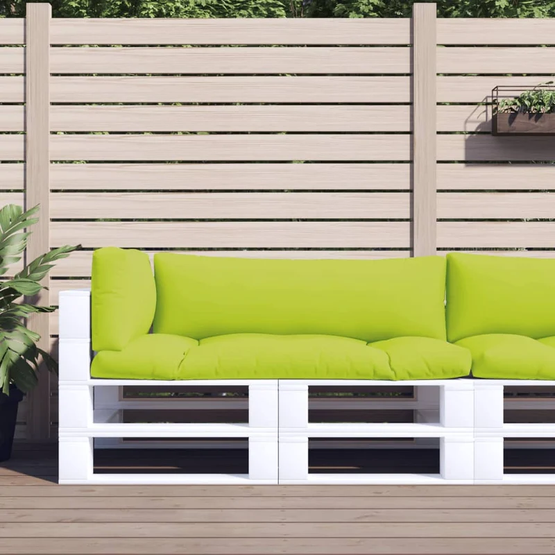 Pallet Cushions 3 pcs Bright Green Fabric
