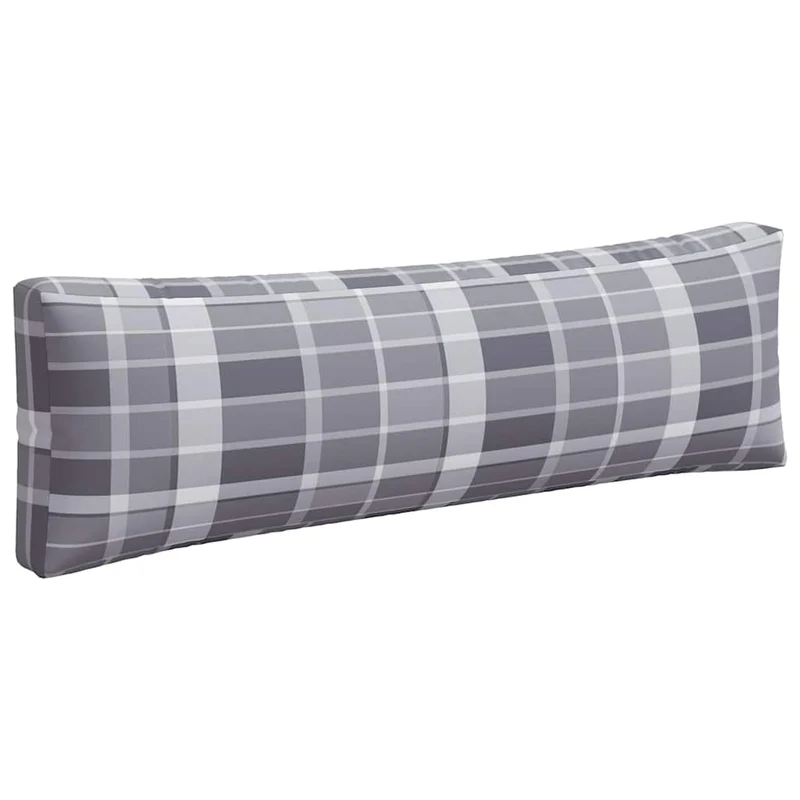 Pallet Cushions 3 pcs Grey Check Fabric