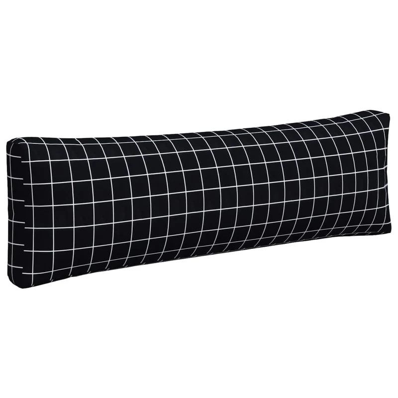 Pallet Cushions 3 pcs Black Check Pattern Oxford Fabric
