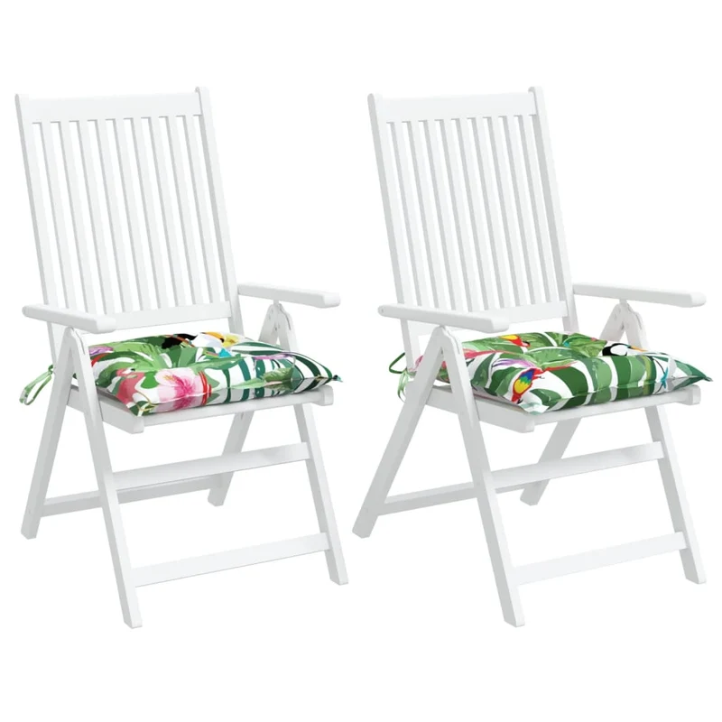 Chair Cushions 2 pcs Multicolour 40x40x7 cm Fabric