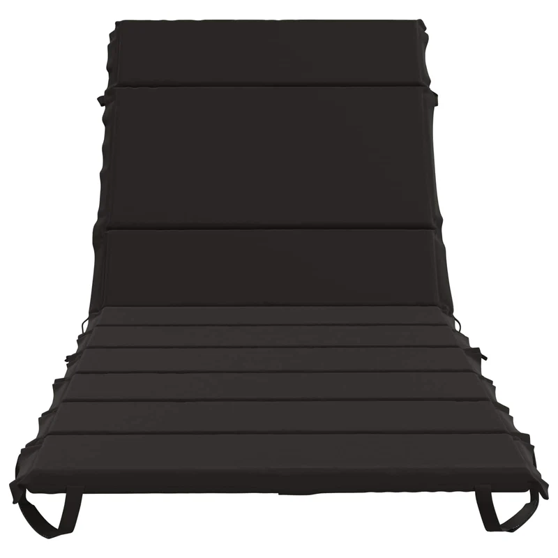 Sunlounger Cushion GEMERT 100% Polyester Black 200 x 80 x 3 cm