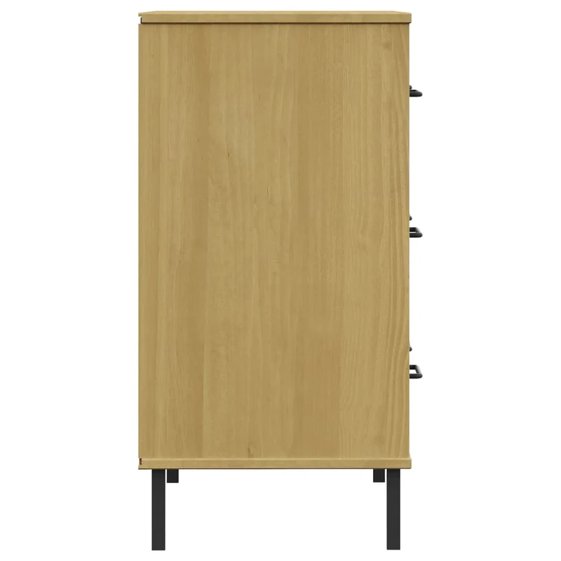 Sideboard with 3 Drawers Brown 77x40x79,5 cm Solid Wood "OSLO