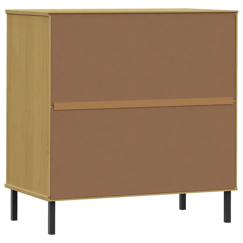 Sideboard with 3 Drawers Brown 77x40x79,5 cm Solid Wood "OSLO