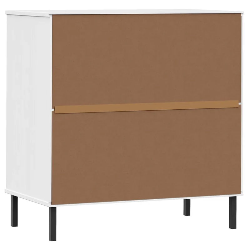 Sideboard with 3 Drawers White 77x40x79,5 cm Solid Wood "OSLO