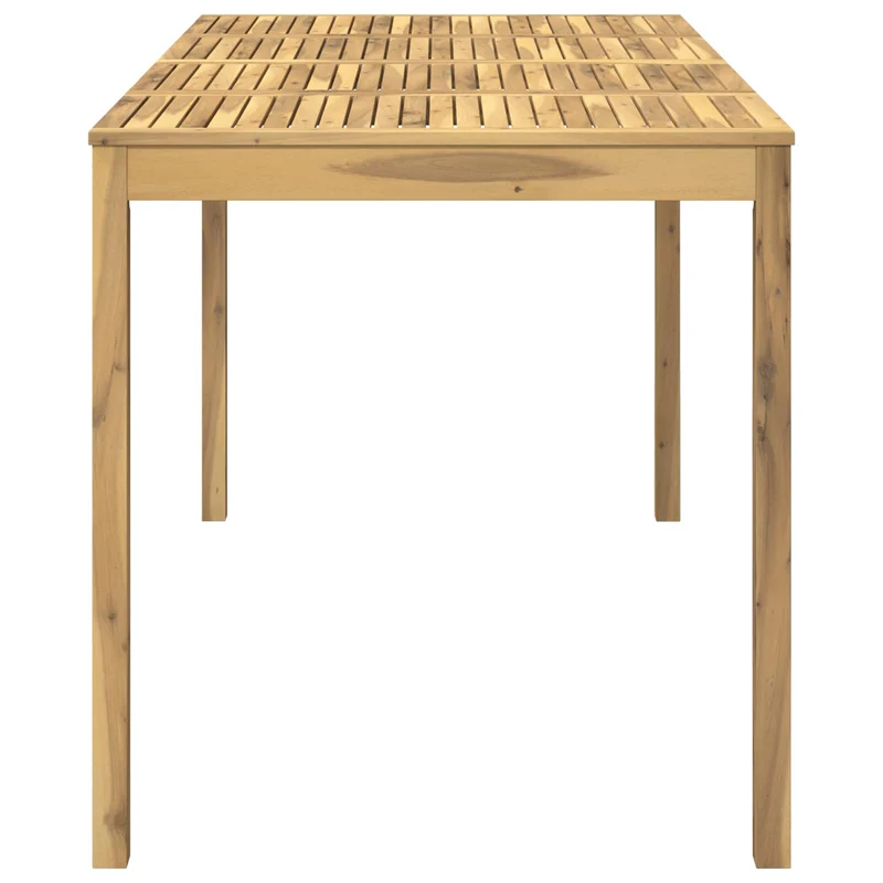 Garden Bar Table White 196 x 100 x 105 cm Solid Acacia Wood