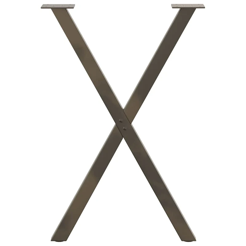 Dining Table Legs X-Shaped 2 pcs Natural Steel 57x(72-73) cm Steel