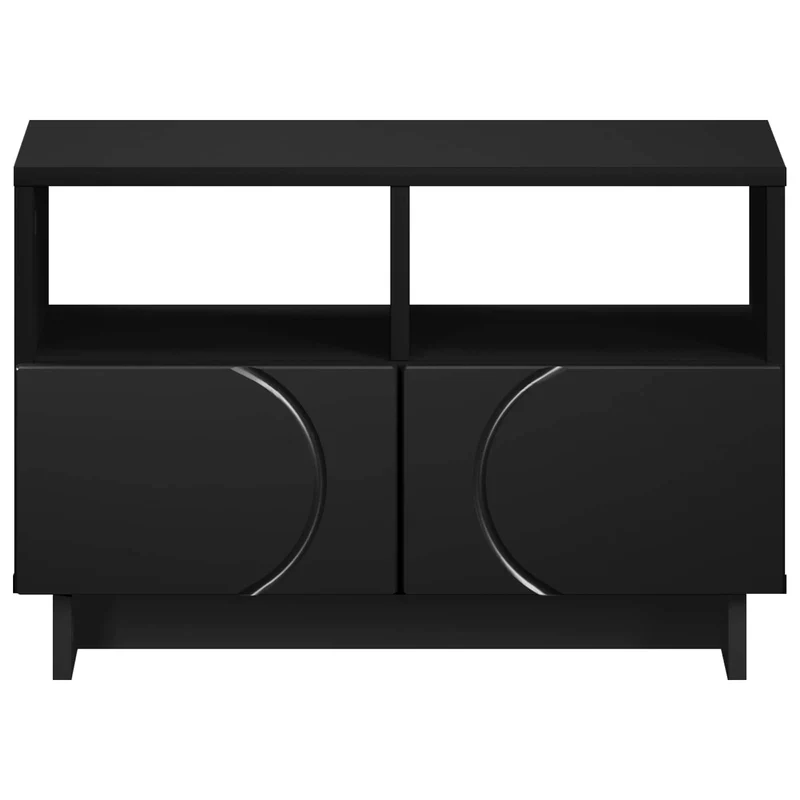 TV Stand 60 x 34.5 x 40 cm Black Engineered Wood