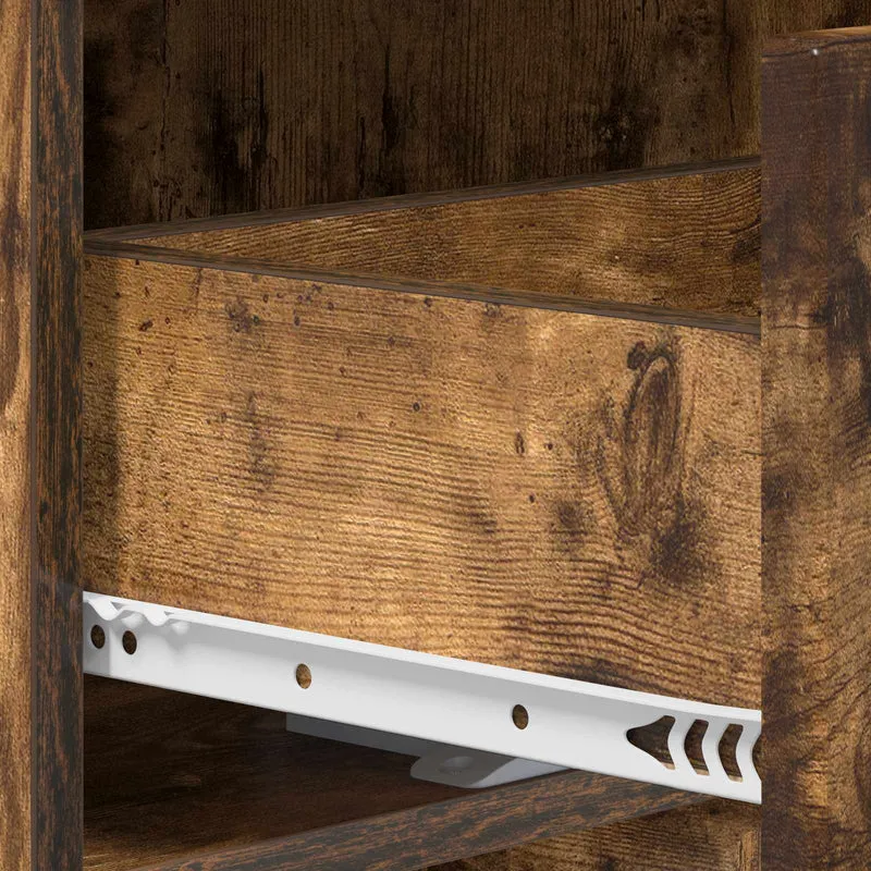 TV Stand 60 x 34.5 x 40 cm Smoked Oak Engineered Wood
