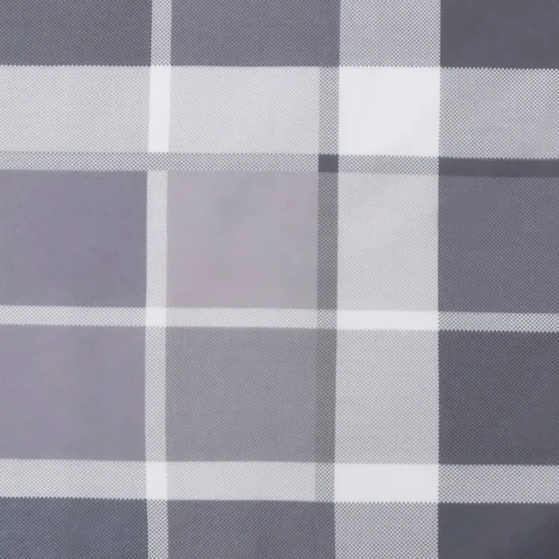 Round Cushion Grey Check Pattern Ø 100 x11 cm Oxford Fabric
