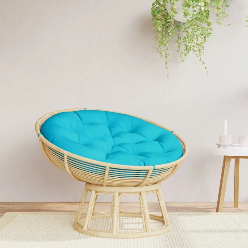 Round Cushion Turquoise Ø 100 x11 cm Oxford Fabric
