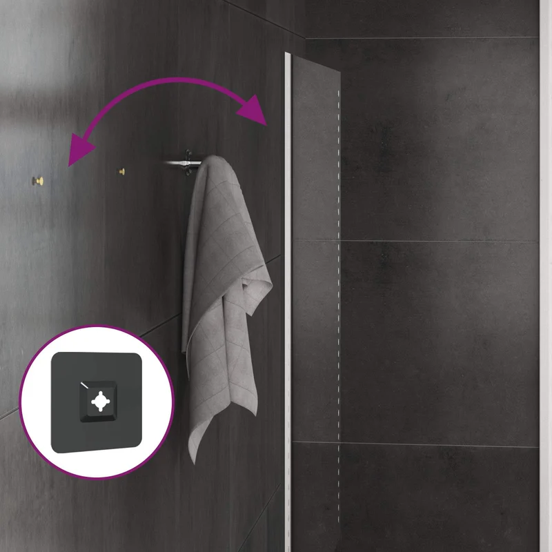 LED Bathroom Mirror Transparent 50 x 30 cm Tempered Glass