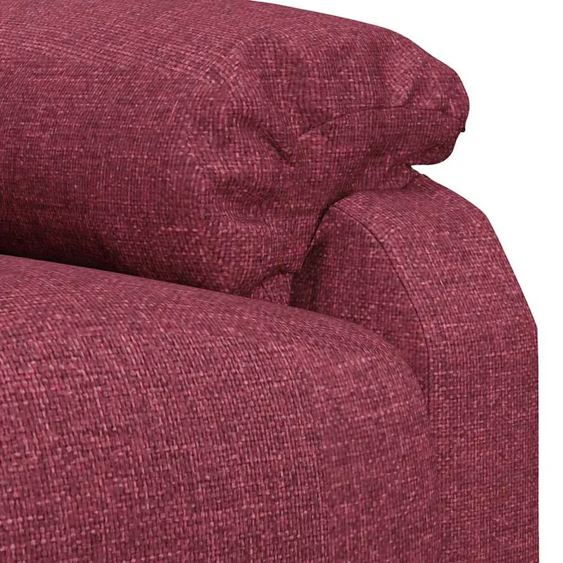 Massage Chair Wine Red Fabric