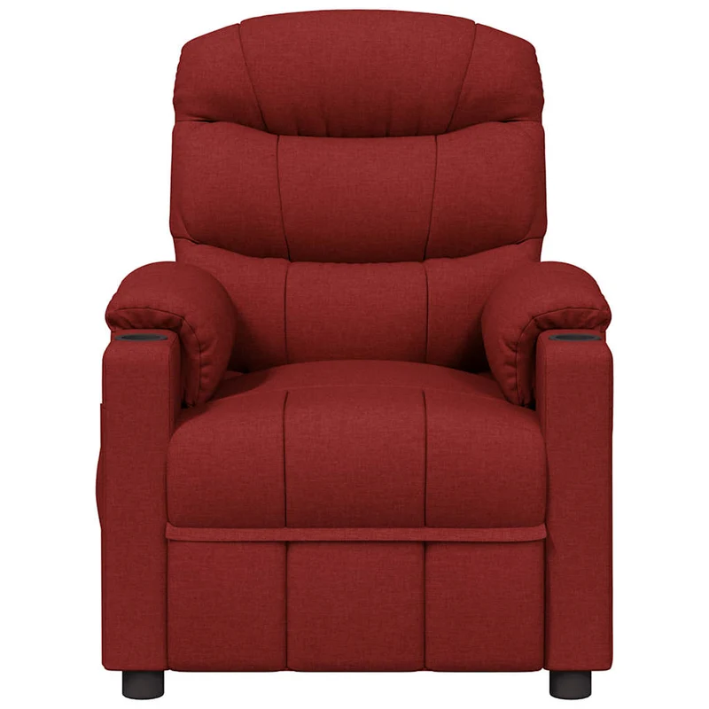 Massage Chair Wine Red Fabric