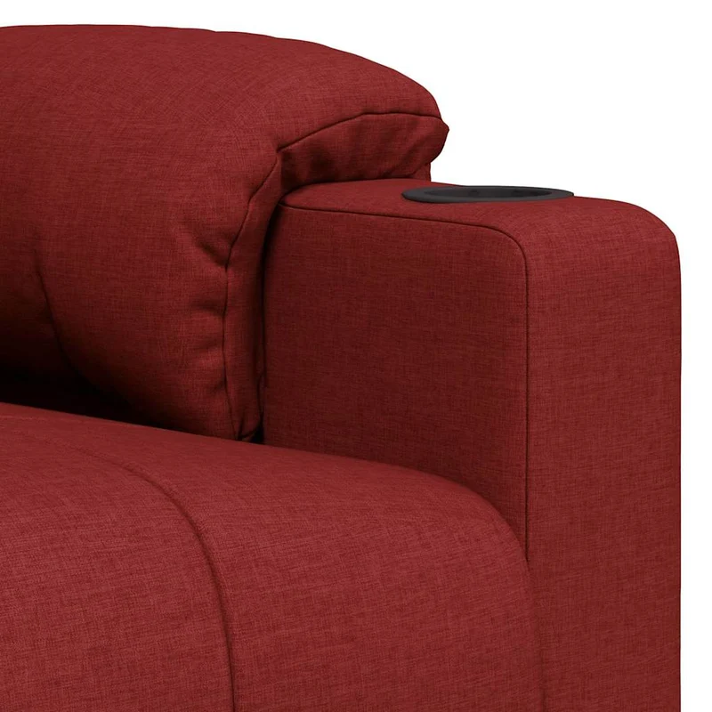Massage Chair Wine Red Fabric