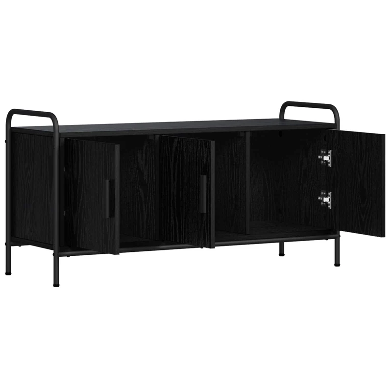 TV Cabinet 99 x 33 x 50 cm Black Oak Engineered Wood