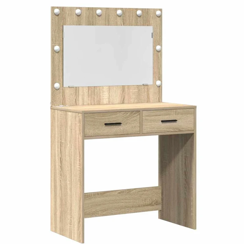 Dressing Table 3 pcs Brown 78.5 x 41 x 135 cm Engineered Wood