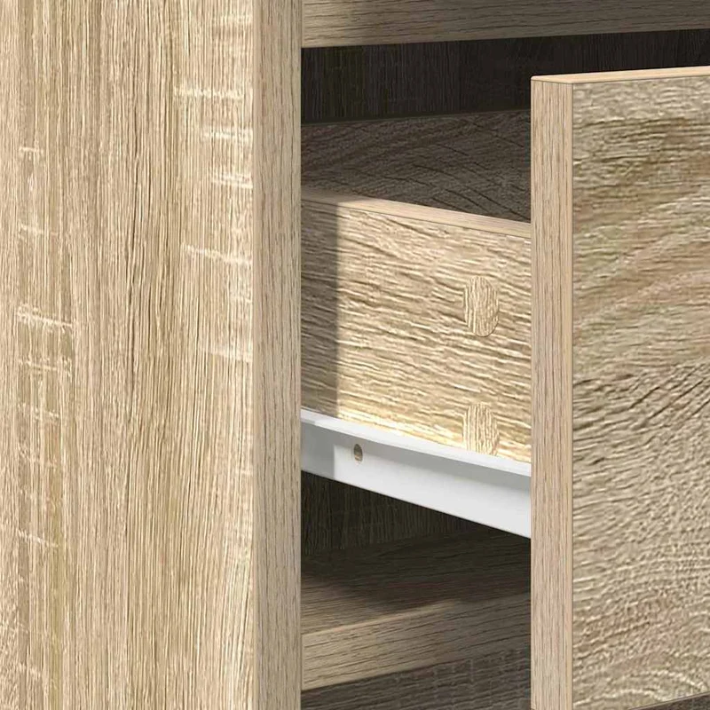 Dressing Table 3 pcs Brown 78.5 x 41 x 135 cm Engineered Wood