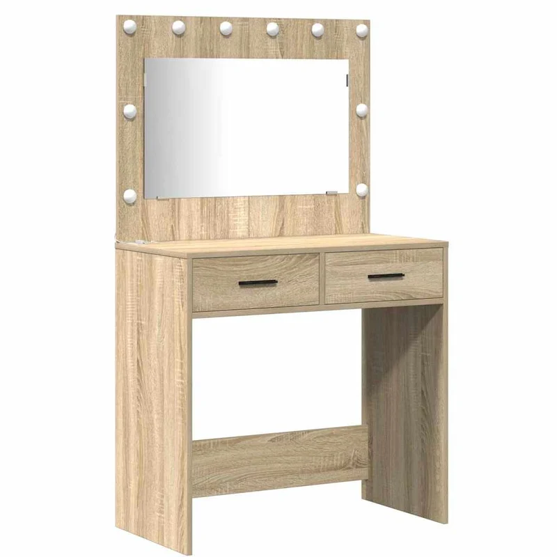 Dressing Table Set 3 pcs Sonoma Oak Engineered Wood
