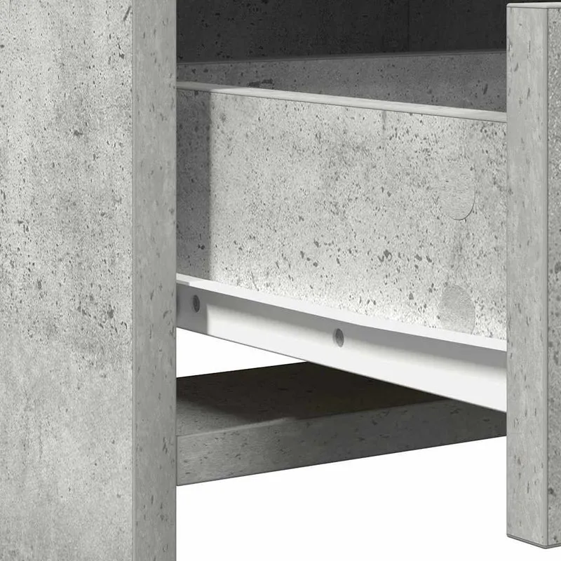Dressing Table Set 3 pcs Concrete Grey Engineered Wood